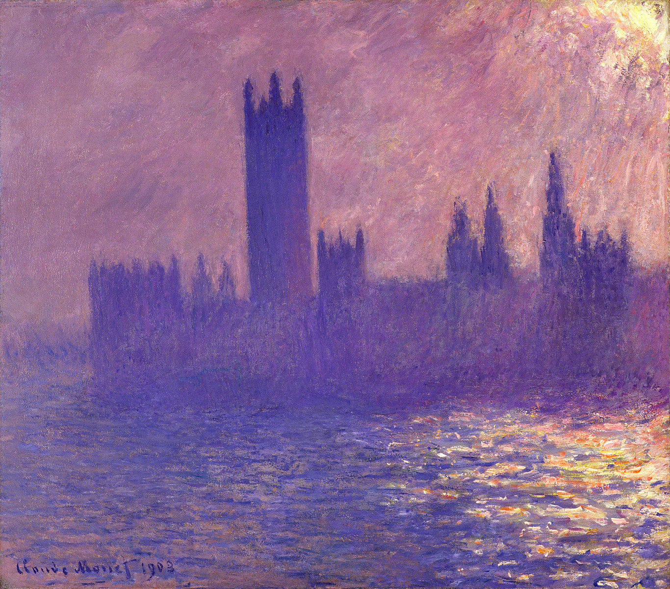 Houses of Parliament, Sunlight Effect 1903